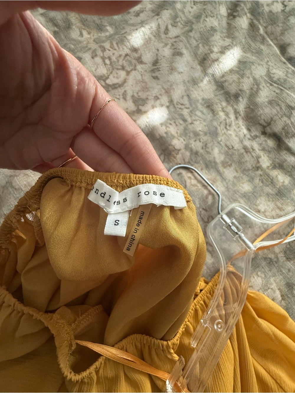 Endless Rose Yellow Off-Shoulder Ruffle Shorts - Picture 2 of 5